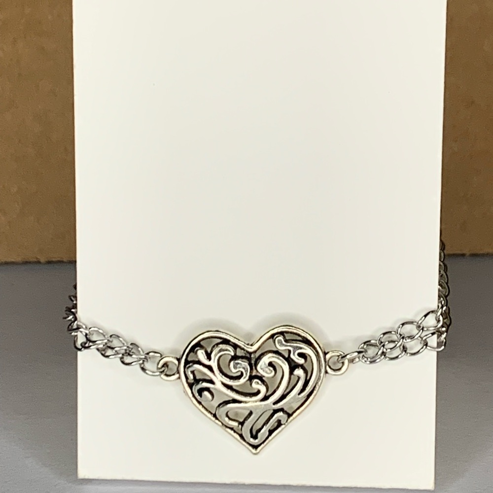 Heart, Double Chain Bracelet